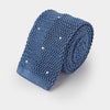 Lazuite & White Spot Knitted Silk Tie