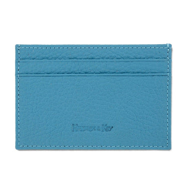 Light Blue Calf Leather Double Sided Card Holder