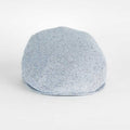 Light Blue Herringbone 100% Silk Flat Cap