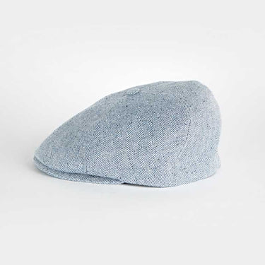 Light Blue Herringbone Silk Toni Cap