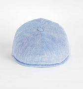 Light Blue Plain Micro Herringbone Linen Toni Cap