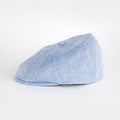 Light Blue Plain Micro Herringbone Linen Toni Cap