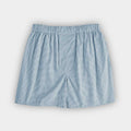 Light Blue Small Gingham Check Cotton Poplin Boxer Shorts