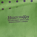 Light Green & Navy Spot Silk Tubular Scarf