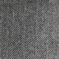 Light Grey & Black Herringbone Cashmere Made In England Flat Cap