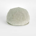 Light Olive Micro Herringbone Linen Flat Cap