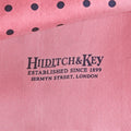 Light Pink & Navy Spot Silk Tubular Scarf