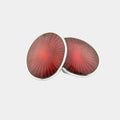 Longmire Sterling Silver Starburst Red Enamel Cufflinks