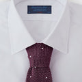 Malvarosa & White Spot Knitted Silk Tie