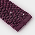 Malvarosa & White Spot Knitted Silk Tie