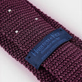 Malvarosa & White Spot Knitted Silk Tie