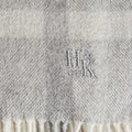 Mid Grey Pane Check Cashmere Shawl