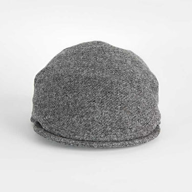 Mid Grey Twill 100% Wool Made In England Flat Cap