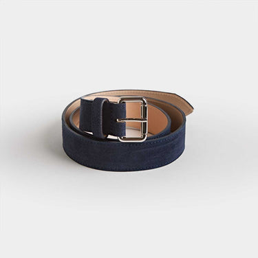 Navy Chiltern Suede Leather Belt