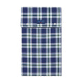 Navy & Green Check Brushed Cotton Gown With Navy Piping