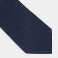 Navy Self - Spot Wool & Silk Blend Tie