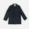 Navy & Tan Ledro Silk & Cashmere Reversible Coat