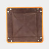 Orange Leather & Brown Suede Small Travel Tray