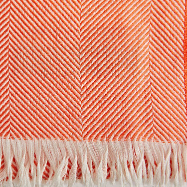 Orange Silk & Cashmere Stole