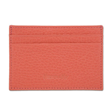 Pink Calf Leather Double Sided Card Holder