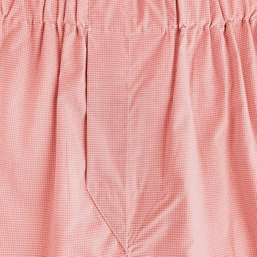 Pink Houndstooth Check Cotton Poplin Boxer Shorts