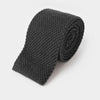 Plain Antracite Knitted Cashmere Tie