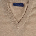 Plain Beige Cashmere Sweater