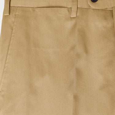 Plain Beige Cotton Trousers