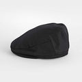 Plain Black Lambswool Loden Harlem Cap