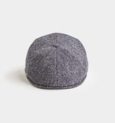 Plain Blue Donegal Tweed Wool Toni Cap