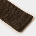 Plain Brown Knitted Cashmere Tie