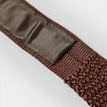 Plain Brown Knitted Silk Tie