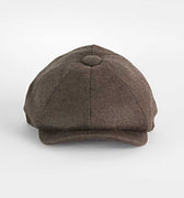 Plain Brown Loden Wool Made In England Gatsby Cap