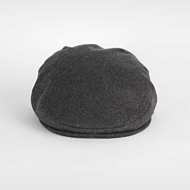 Plain Charcoal Grey Wool Loden Harlem Cap