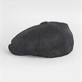 Plain Charcoal Grey Woollen MIE Loden Gatsby Cap