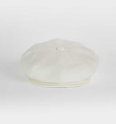 Plain Cream Linen Gatsby Cap