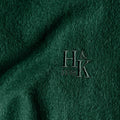 Plain Dark Green Narrow Width Pure Cashmere Scarf