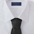 Plain Dark Navy Knitted Silk Tie