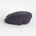 Plain Dark Navy Linen Gatsby Cap