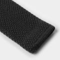 Plain Dark Nero Knitted Cashmere Tie