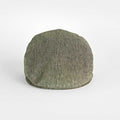 Plain Dark Olive 100% Linen Flat Cap