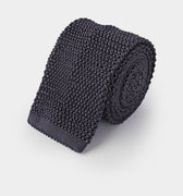 Plain Fumo Knitted Silk Tie