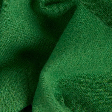 Plain Green 2 - Ply Cashmere V - Neck Pullover