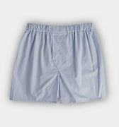 Plain Light Blue Cotton Poplin Boxer Shorts