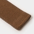 Plain Light Brown Knitted Cashmere Tie