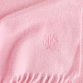 Plain Light Pink Wide Width Pure Cashmere Scarf