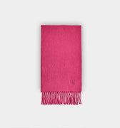 Plain Magenta Narrow Width Pure Cashmere Scarf