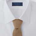 Plain Natural Knitted Cashmere Tie