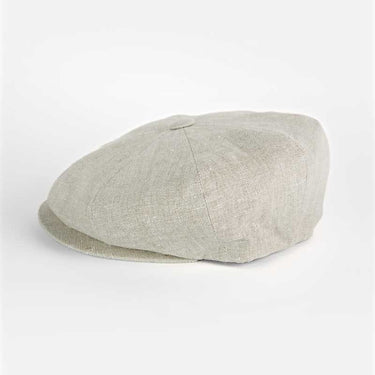 Plain Natural Linen Gatsby Cap