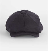 Plain Navy Cashmere Made In England Gatsby Cap